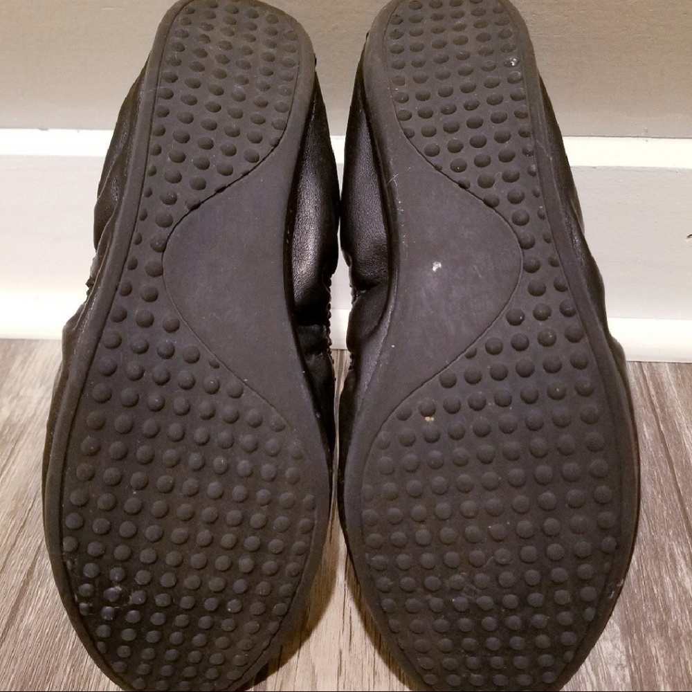 Black Silver Ballet Flat With Bow Size 6.5 - Picture 4 of 4